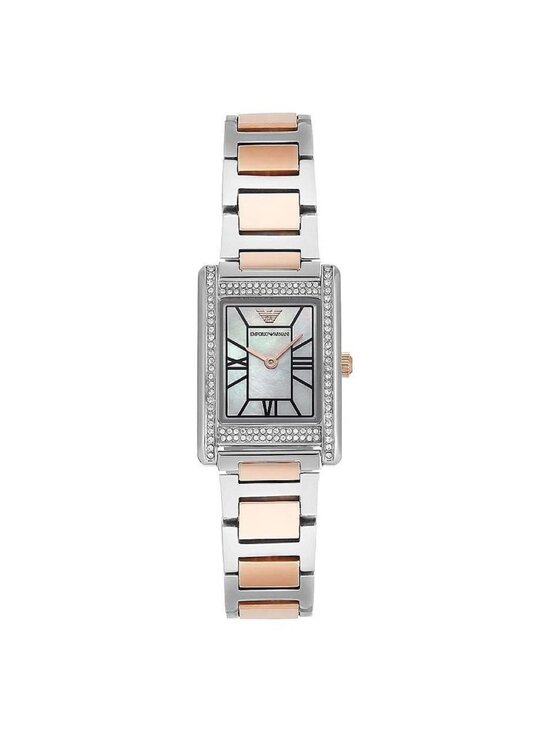 NWT Emporio Armani Quartz Mother of Pearl Dial Two-Tone Ladies Watch main image 3